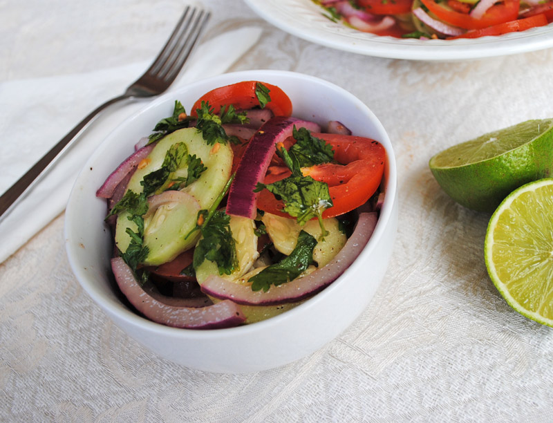 Cucumber Salad with Tomatoes and Onion | Recipe Treasure