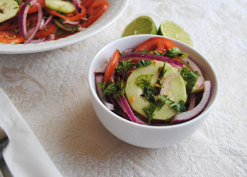 Cucumber Salad with Tomatoes and Onion | Recipe Treasure