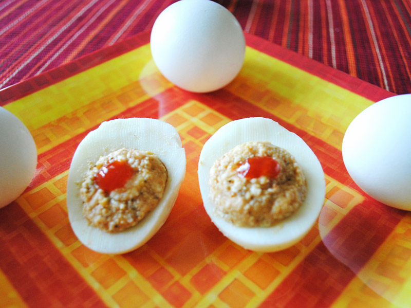 Paneer-Stuffed Hard-Boiled Eggs | Recipe Treasure