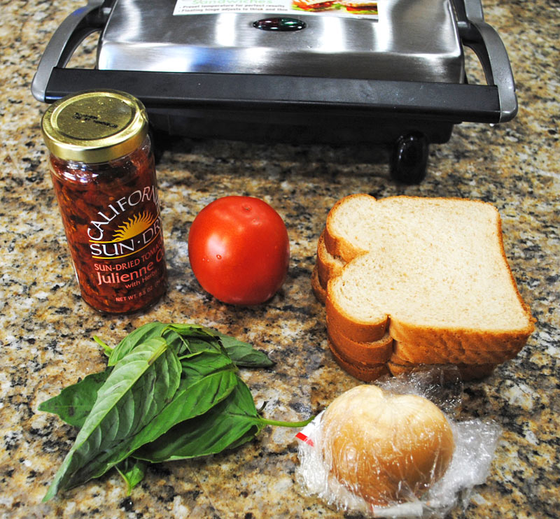 Grilled Smoked Mozzarella, Tomato, and Basil Sandwich- Ingredients | Recipe Treasure