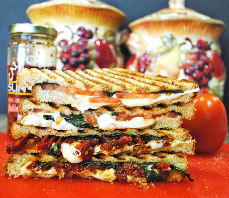 Grilled Smoked Mozzarella, Tomato, and Basil Sandwich Recipe Treasure