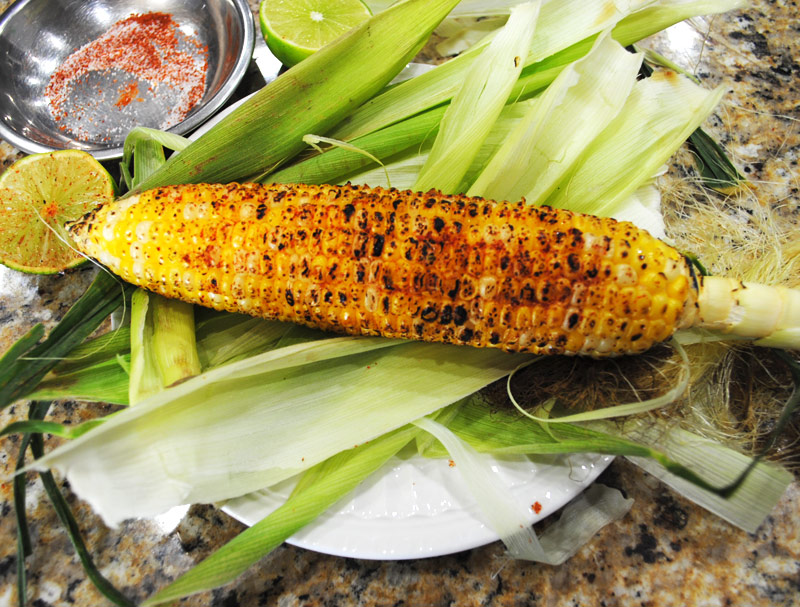 Grilled Corn on the Cob - Indian Style - Salt - Chili - Lime