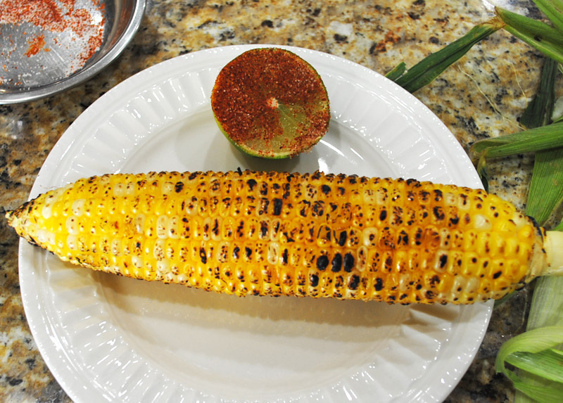 Grilled Corn on the Cob - Indian Style - Salt - Chili - Lime