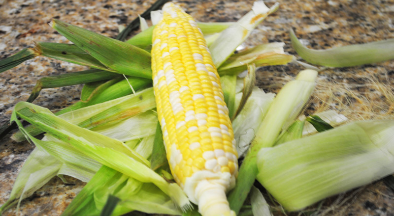 Grilled Corn on the Cob - Indian Style - Husk