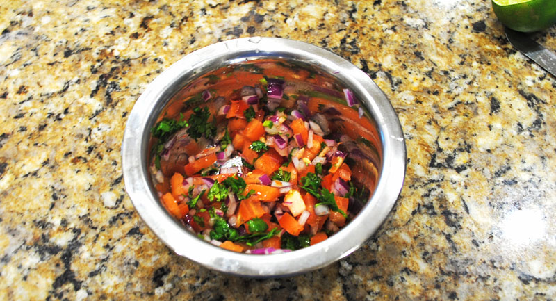 Masala Papad Recipe - Tomato Onion Mixture - Recipe Treasure